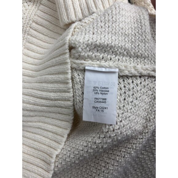 Madewell Sweater Womens XS White Waffle Knit High Low Hem Pullover Longline - Picture 5 of 6